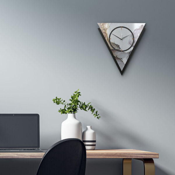 Abstract Water – Triora Metallic Wanduhr aus Alu & MDF