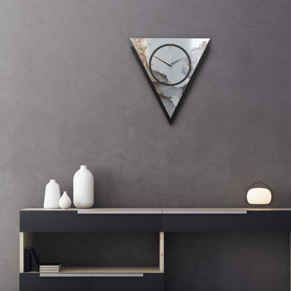 Abstract Water – Triora Metallic Wanduhr aus Alu & MDF