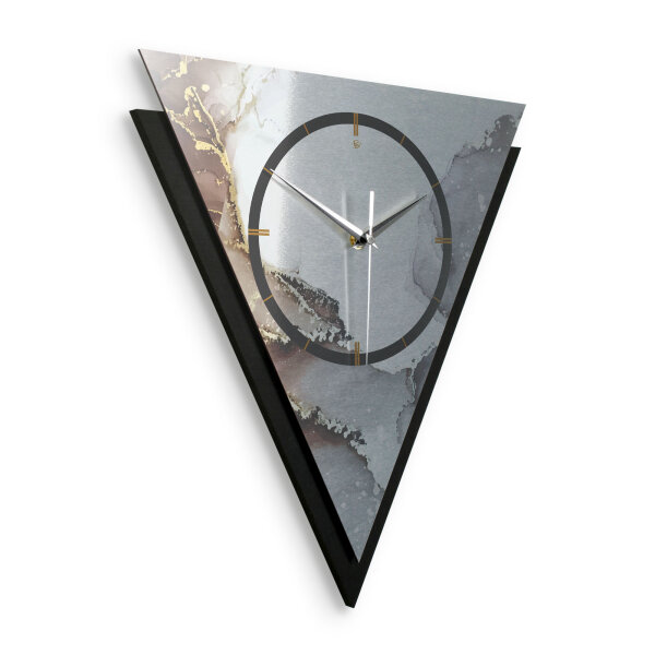 Abstract Water – Triora Metallic Wanduhr aus Alu...