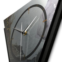 Abstract Water – Triora Metallic Wanduhr aus Alu & MDF