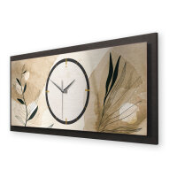 Brown – Panora Metallic Wanduhr aus Alu & MDF
