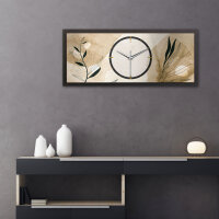 Brown – Panora Metallic Wanduhr aus Alu & MDF