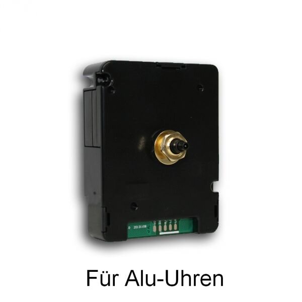 Funkuhrwerk (Gewindelänge ca. 9mm) inkl. Zeiger-Satz z.B. für unsere Alu-Uhren