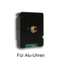 Funkuhrwerk (Gewindelänge ca. 9mm) inkl. Zeiger-Satz z.B. für unsere Alu-Uhren