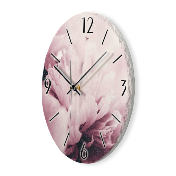 Dahlie Design-Wanduhr aus Steinguss mit leisem Uhrwerk