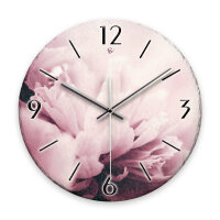 Dahlie Design-Wanduhr aus Steinguss mit leisem Uhrwerk