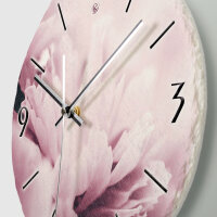Dahlie Design-Wanduhr aus Steinguss mit leisem Uhrwerk