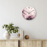 Dahlie Design-Wanduhr aus Steinguss mit leisem Uhrwerk