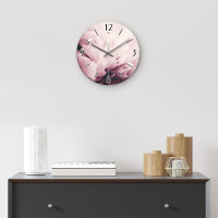 Dahlie Design-Wanduhr aus Steinguss mit leisem Uhrwerk