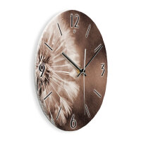 Pusteblume Design-Wanduhr aus Steinguss mit leisem Uhrwerk