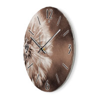 Pusteblume Design-Wanduhr aus Steinguss mit leisem Uhrwerk