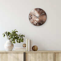 Pusteblume Design-Wanduhr aus Steinguss mit leisem Uhrwerk