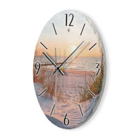 Strand Design-Wanduhr aus Steinguss mit leisem Uhrwerk
