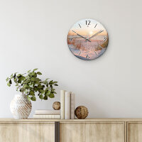 Strand Design-Wanduhr aus Steinguss mit leisem Uhrwerk