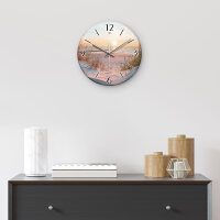 Strand Design-Wanduhr aus Steinguss mit leisem Uhrwerk