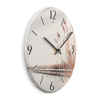 Steg Design-Wanduhr aus Steinguss mit leisem Uhrwerk