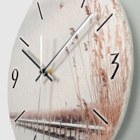 Steg Design-Wanduhr aus Steinguss mit leisem Uhrwerk