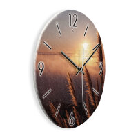 Sunset Design-Wanduhr aus Steinguss mit leisem Uhrwerk