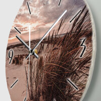 Sandstrand Design-Wanduhr aus Steinguss mit leisem Uhrwerk