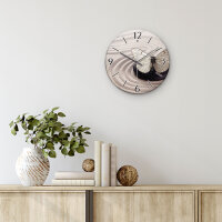 Schmetterling Design-Wanduhr aus Steinguss mit leisem Uhrwerk