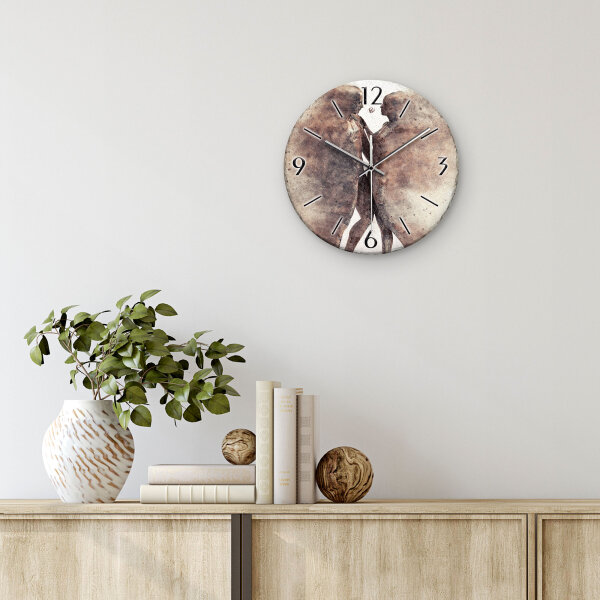 Liebe Design-Wanduhr aus Steinguss mit leisem Uhrwerk
