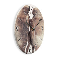 Liebe Design-Wanduhr aus Steinguss mit leisem Uhrwerk