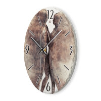 Liebe Design-Wanduhr aus Steinguss mit leisem Uhrwerk