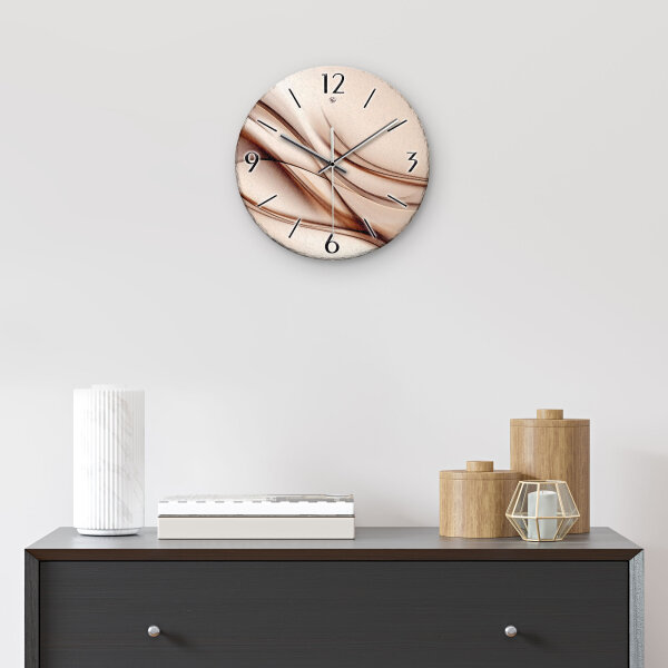 Brown Line Design-Wanduhr aus Steinguss mit leisem Uhrwerk