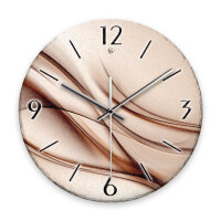 Brown Line Design-Wanduhr aus Steinguss mit leisem Uhrwerk