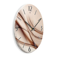 Brown Line Design-Wanduhr aus Steinguss mit leisem Uhrwerk