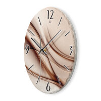 Brown Line Design-Wanduhr aus Steinguss mit leisem Uhrwerk