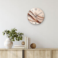 Brown Line Design-Wanduhr aus Steinguss mit leisem Uhrwerk
