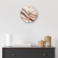 Brown Line Design-Wanduhr aus Steinguss mit leisem Uhrwerk