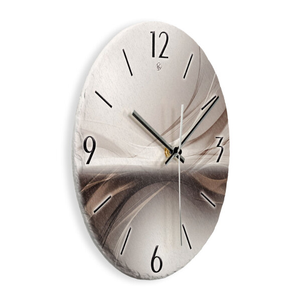 Silverline Design-Wanduhr aus Steinguss mit leisem Uhrwerk