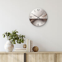 Silverline Design-Wanduhr aus Steinguss mit leisem Uhrwerk