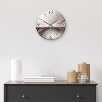 Silverline Design-Wanduhr aus Steinguss mit leisem Uhrwerk