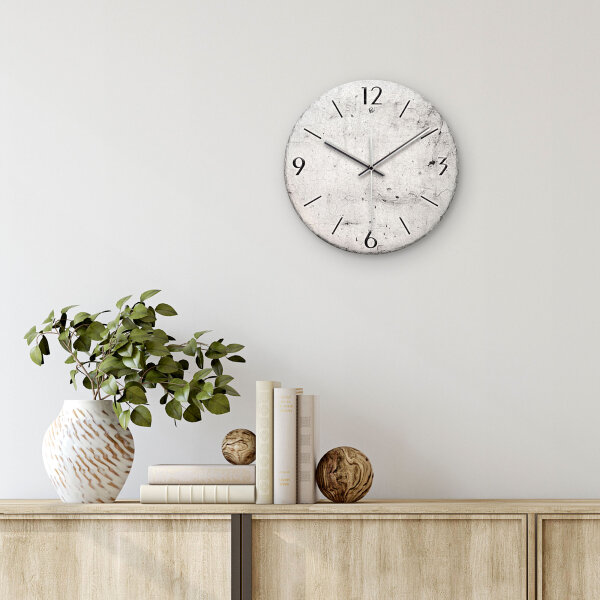 Beton-Optik grau Design-Wanduhr aus Steinguss mit leisem Uhrwerk