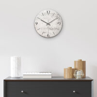 Beton-Optik grau Design-Wanduhr aus Steinguss mit leisem Uhrwerk