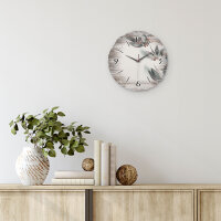 Eukalyptus Runde Designer-Wanduhr aus Holz – leises Uhrwerk