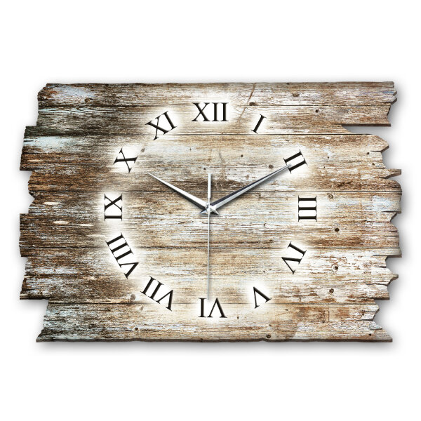 Holzoptik dunkel Designer-Wanduhr aus Holz – leises...
