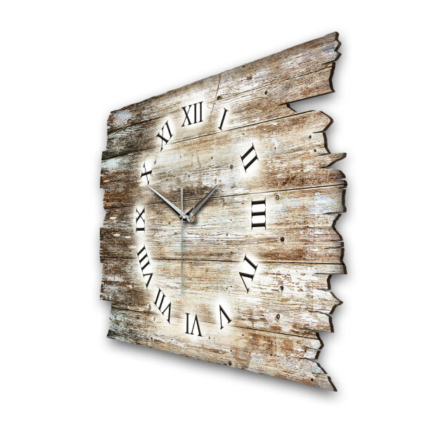 Holzoptik dunkel Designer-Wanduhr aus Holz – leises...