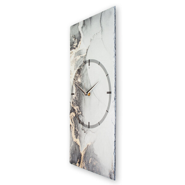 Grey Marble Design-Wanduhr aus Steinguss mit leisem Uhrwerk