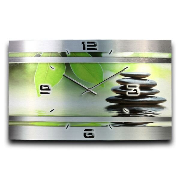Design-Wanduhr "Relax Natur Metallic" aus...