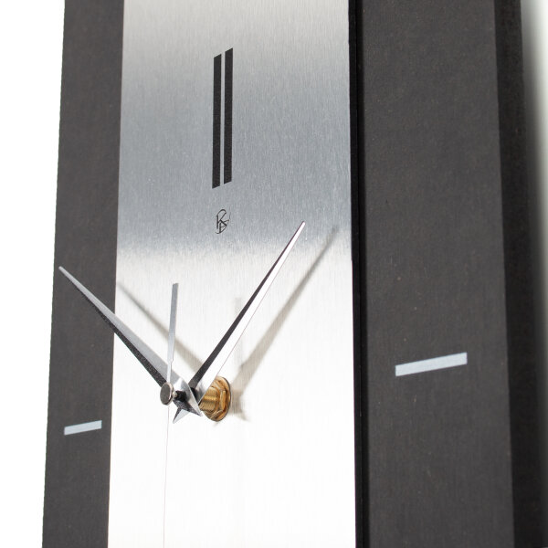 Diamond – Designer-Wanduhr aus MDF mit Alu, Echtholz oder Steinfurnier