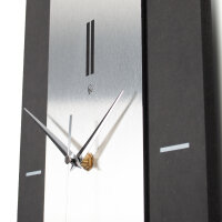 Diamond – Designer-Wanduhr aus MDF mit Alu, Echtholz oder Steinfurnier