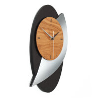 Dome – Designer-Wanduhr aus MDF mit Alu, Echtholz oder Steinfurnier
