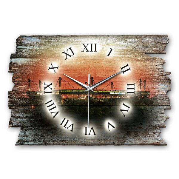 Dortmund Designer-Wanduhr aus Holz – leises Uhrwerk
