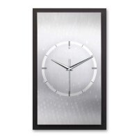 Design-Wanduhr "Shimmering Light" aus gebürstetem Aluminium & MDF mit flüsterleisem Uhrwerk | B-Ware