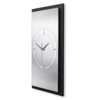 Design-Wanduhr "Shimmering Light" aus gebürstetem Aluminium & MDF mit flüsterleisem Uhrwerk | B-Ware