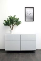 Design-Wanduhr "Shimmering Light" aus gebürstetem Aluminium & MDF mit flüsterleisem Uhrwerk | B-Ware